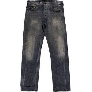 True Religion Rocco Slim Made in Italy Straight Leg Gray Jeans mens size 32x30.5
